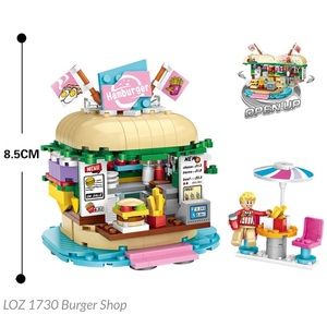 LOZ 1730 🍔Burger Shop mocmini ages 6+ 443 pcs